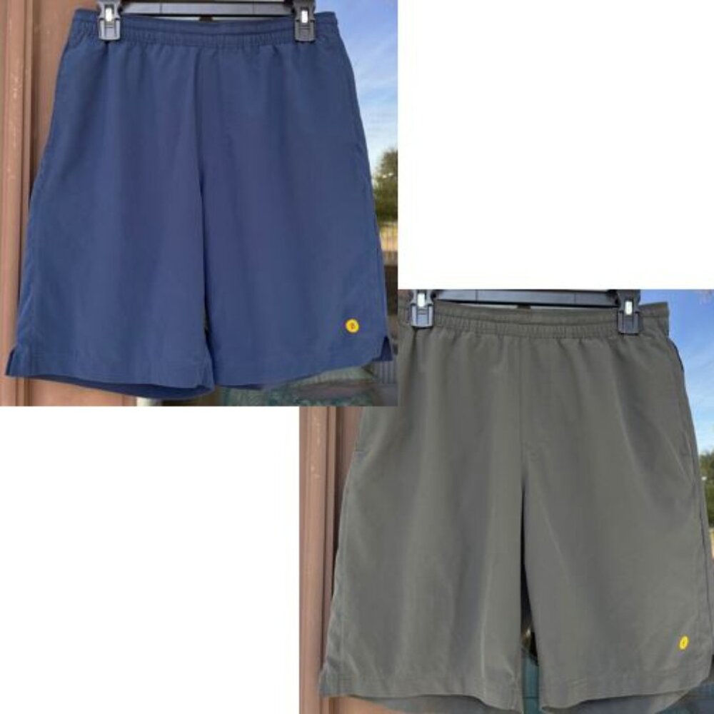 BONOBOS Performance Work-Out Shorts x2 (1 Navy Blue and 1 Drab Green)